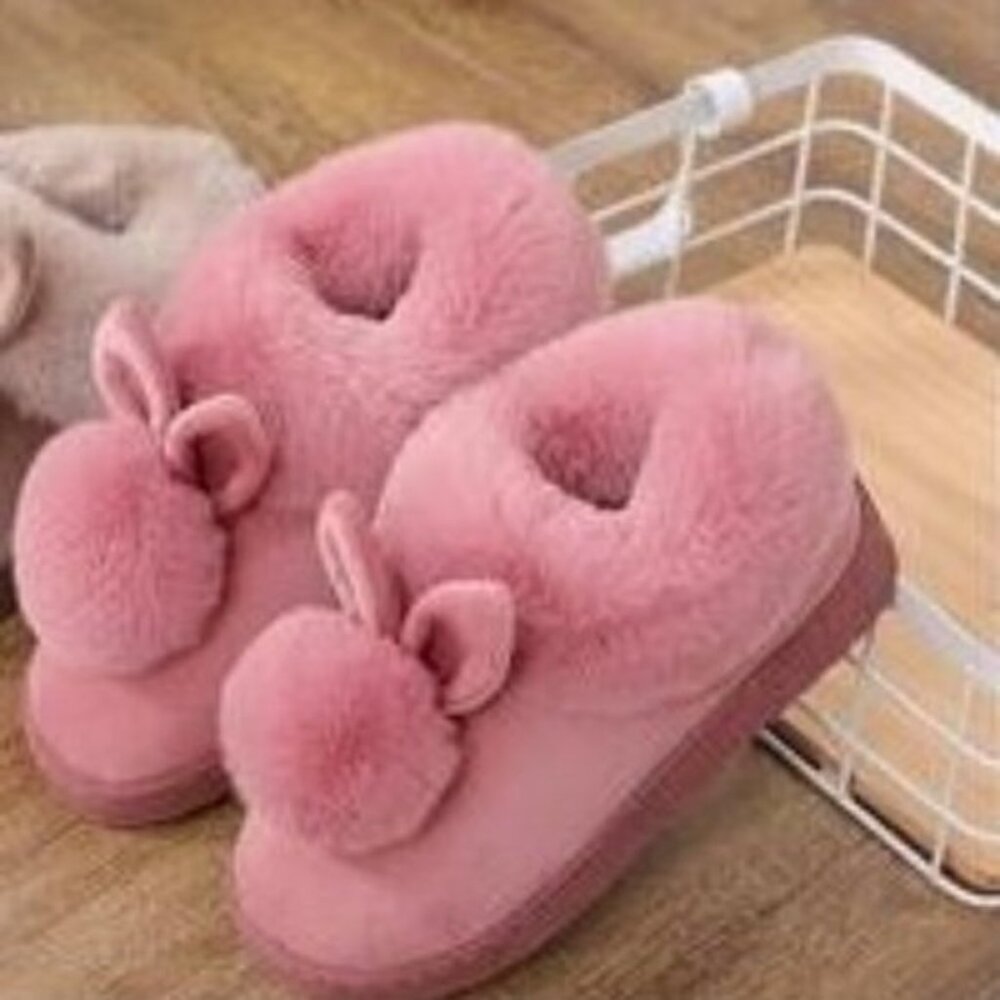 New Warm Thick Bottom Womens Slippers Cute Fluffy Cat Slippers 38-39 7 7 1/2